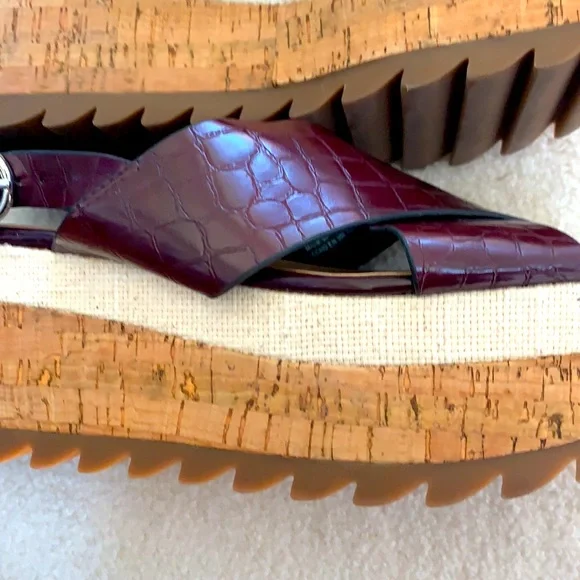 Zara nwot embossed croc platform wedge - Picture 3 of 5